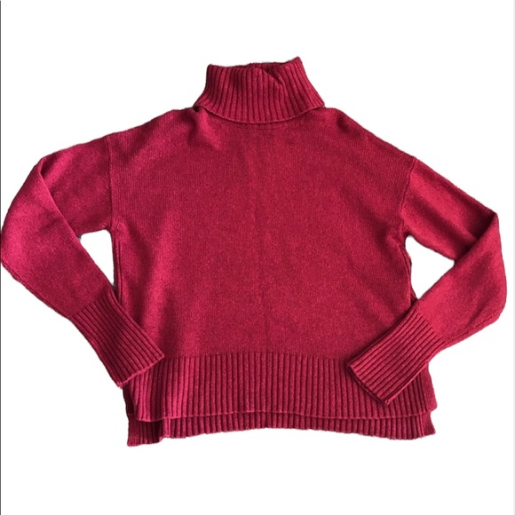 HP! Anthropologie Blair Turtleneck Sweater Magenta NWT Women’s Size Large - Picture 7 of 7
